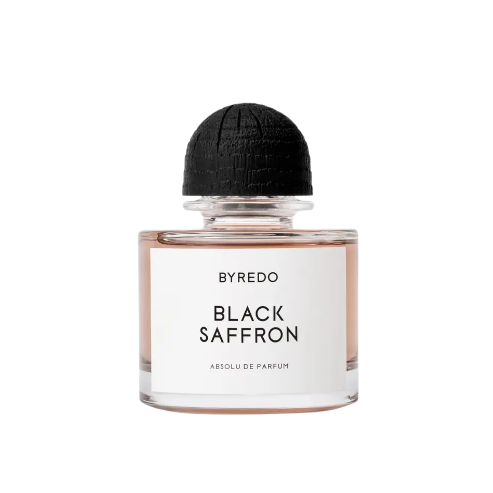 Byredo Black Saffron perfume bottle on a white background